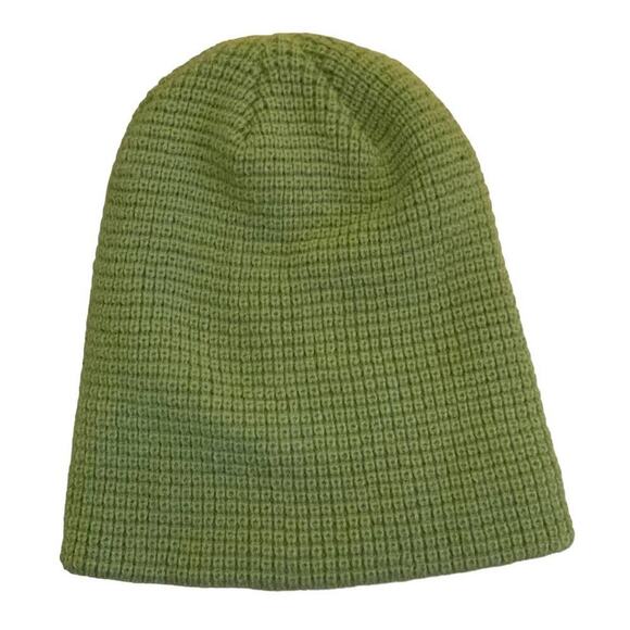 Yea.Nice Premium Beanie Logo Cuffed Flat Waffle Knit Warm Winter Hat - Picture 6 of 8